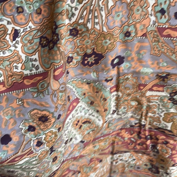 Liberty of London earthtone silk scarf - Picture 7 of 7